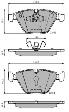 NATIONAL NP2543 Brake Pad Set, disc brake